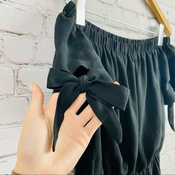 Gianni Bini Lillian Black Off Shoulder Jumpsuit - Picture 6 of 8